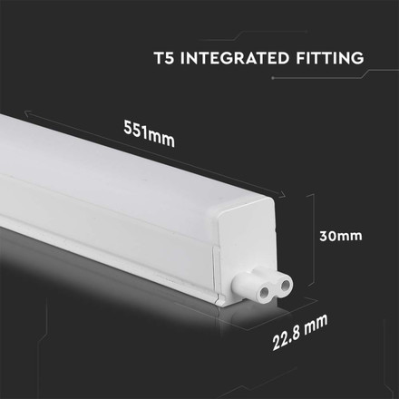 LED Линейно тяло Т5 60cm 7W 4000К SAMSUNG ЧИП SKU 21693 V-TAC
