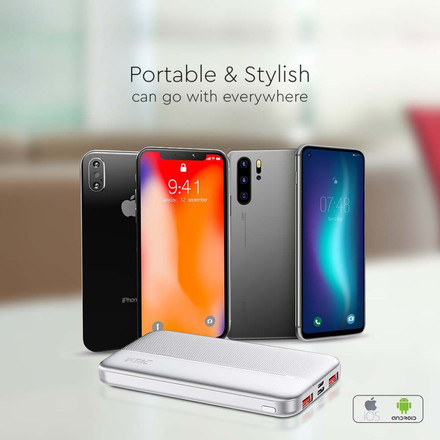 Външна Батерия Бързо Зареждане Бяла 10000mAh SKU 7832 V-TAC