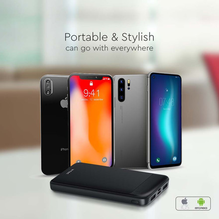 Външна Батерия Бързо Зареждане Черна 10000mAh SKU 7833 V-TAC