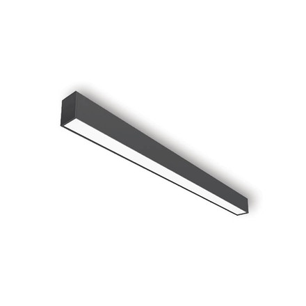 LED LINEAR FIXTURE SURFACE MOUNTED PROFILED-SL1 53x83x1200mm 42W 3000K (WARM WHITE) 4200Lm BLACK