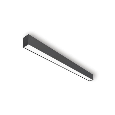 LED LINEAR FIXTURE SURFACE MOUNTED PROFILED-SL1 53x83x2000mm 66W 6500K (COOL WHITE) 7260Lm BLACK