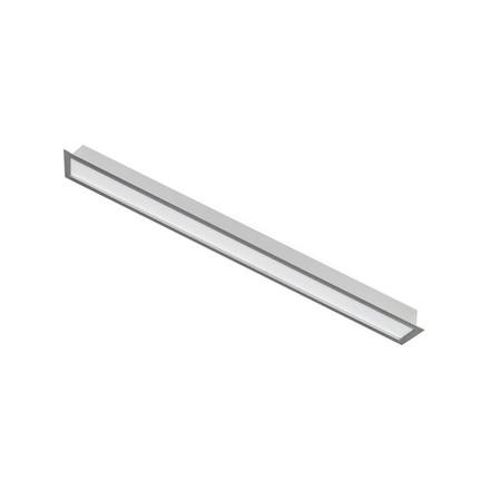 LED RECESSED LINEAR FIXTURE RECESSED MOUNTED PROFILED-RL1 65x45x1200mm 42W 4000K (NATURAL WHITE) 4410Lm GREY