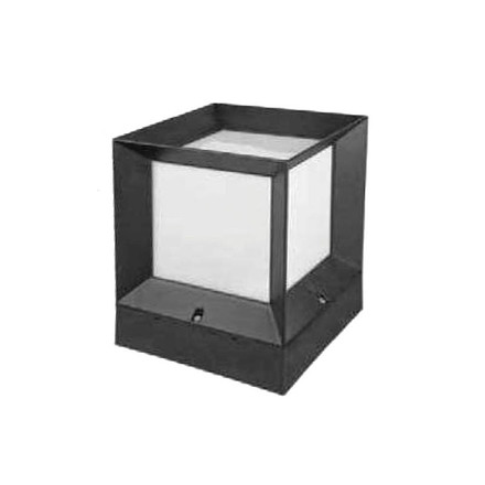 OUTDOOR GARDEN LIGHT CUBO E27 IP44 PLASTIC 225x225x280mm BLACK