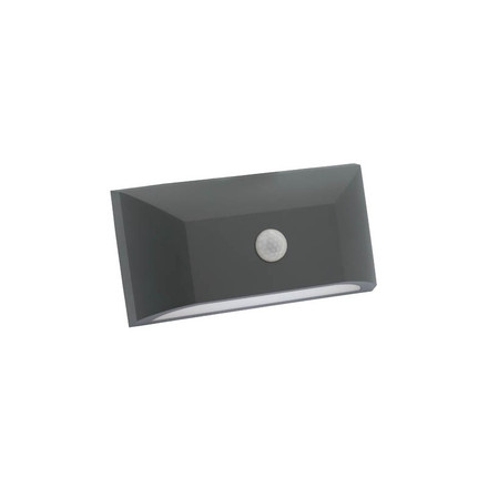 LED OUTDOOR WALL LIGHT WITH MICROWAVE SENSOR ADRIA-W1S 6W 360Lm 4000K (NATURAL WHITE) IP65 200x113x51mm ANTHRACITE