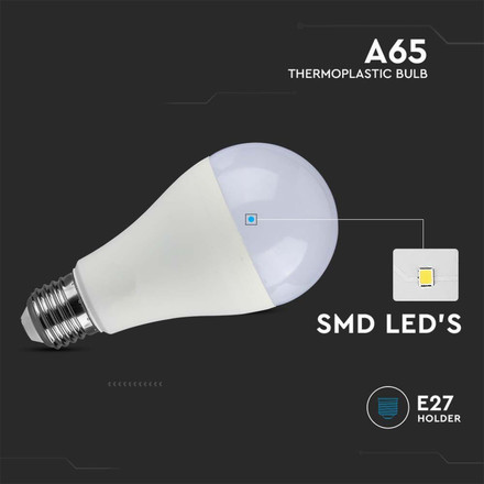 LED Bulb - 15W A65 Е27 Thermoplastic 6500K