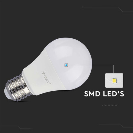 LED Крушка E27 10.5W A60 Термо Пластик 3000K SKU 217350 V-TAC