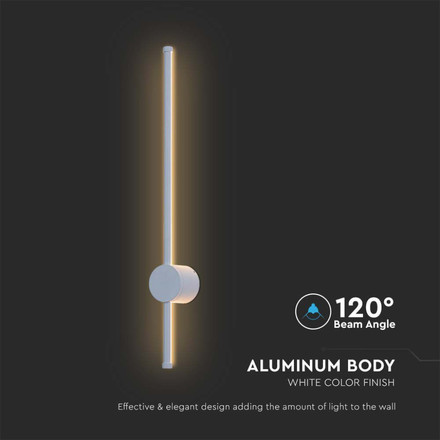 12W LED Wall Lamp White Body 4000K IP54