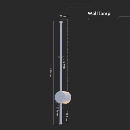 12W LED Wall Lamp White Body 4000K IP54