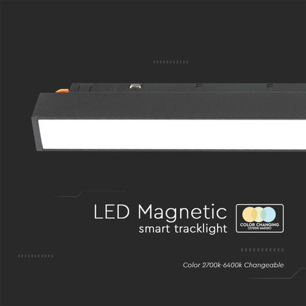 LED Магнитно Релсово SMART Tяло 12W Черно 3 in 1 SKU 6882 V-TAC