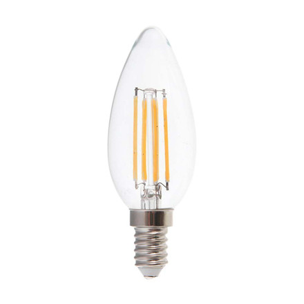 LED Крушка E14 5.5W 4000K Кендъл Filament Димиращ SKU 7807 V-TAC