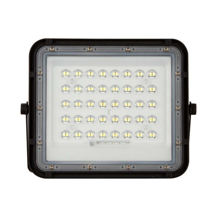 6W LED Соларен Прожектор 4000K Сменяема Батерия Черно Тяло SKU 7822 V-TAC