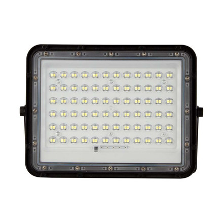 15W LED Соларен Прожектор 6400K Сменяема Батерия Черно Тяло SKU 7825 V-TAC