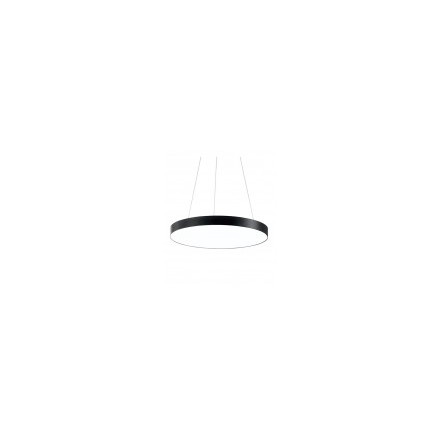 LED LINEAR FIXTURE DISC SURFACE MOUNTED OR PENDANT PROFILED-PR Φ600x80mm 50W 3000K (WARM WHITE) 7800Lm BLACK