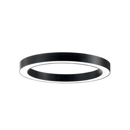 LED LINEAR FIXTURE RING SURFACE MOUNTED OR PENDANT PROFILED-PC Φ600x80x80mm 46W 6500K (COOL WHITE) 6348Lm BLACK