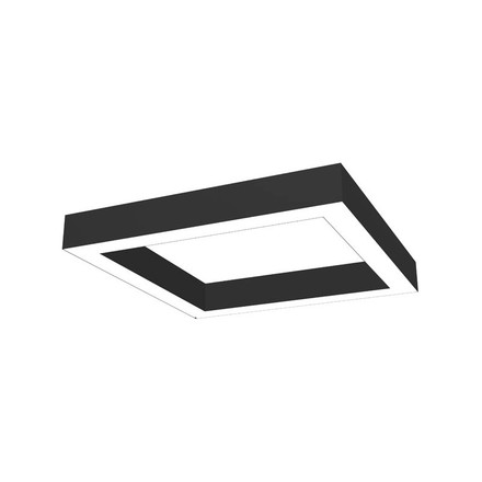 LED LINEAR FIXTURE SQUARE SURFACE MOUNTED OR PENDANT PROFILED-PS 1180x1180x80mm 110W 3000K (WARM WHITE) 12480Lm BLACK