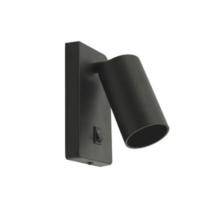 Лампа за стена GU10 корпус с регулируем ъгъл с ключ Φ55x100mm 60x140mm Черно 2101910 VITO