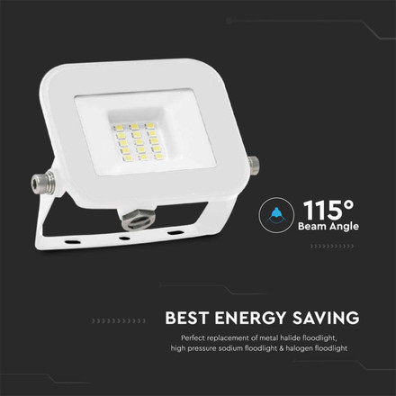 10W LED Floodlight SMD SAMSUNG CHIP PRO-S White Body 3000K