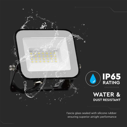 LED Прожектор 20W 6500K SAMSUNG ЧИП Сив PRO-S SKU 10016 V-TAC