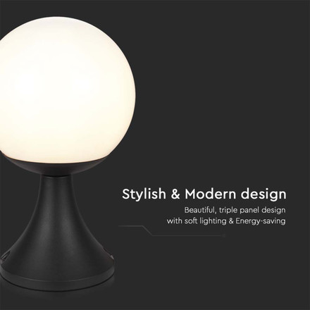 Stand Lamp  1*E27  Matt Black Opal Plastic C Ball