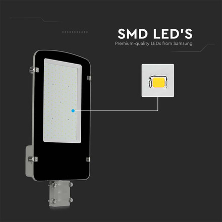 LED Street Light SAMSUNG CHIP 5 Years Warranty - 100W Grey Body 6400K