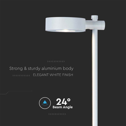 7W LED Bollard Lamp White Body 3000K IP54