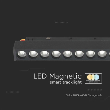 14W LED Magnetic SMART Tracklight Black Body 3in1
