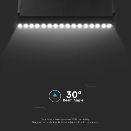 LED Магнитно Релсово SMART Tяло 18W Черно 3 in 1 SKU 6887 V-TAC