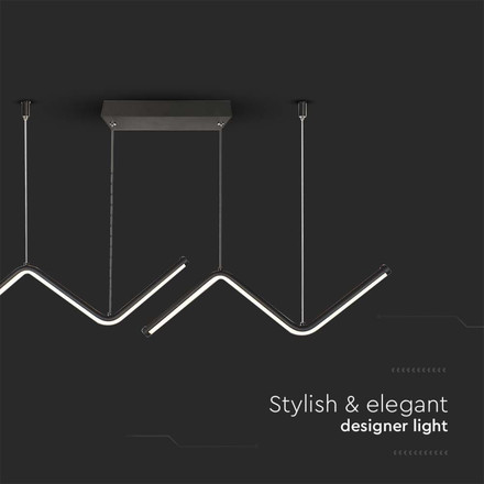 LED Осветител 12W Висящ Черен 4000K SKU 6937 V-TAC