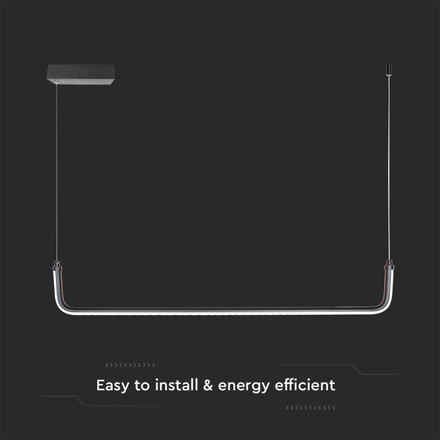 LED Осветител 12W Висящ Черен 4000K SKU 6939 V-TAC