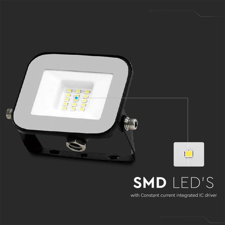LED Прожектор 10W 4000K SAMSUNG ЧИП Сив PRO-S SKU 9899 V-TAC