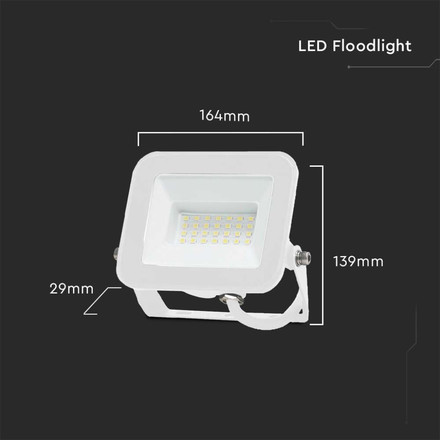 30W LED Floodlight SMD SAMSUNG CHIP PRO-S White Body 3000K