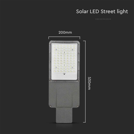 LED Улична Соларна Лампа 30W 4000К Bridgelux Чип SKU 10226 V-TAC