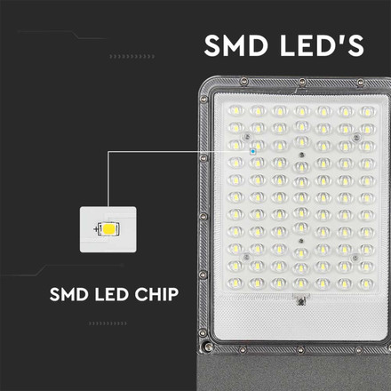 LED Улична Соларна Лампа 30W 6400К Bridgelux Чип SKU 10227 V-TAC