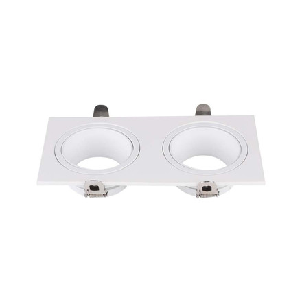 Луничка Двоен Корпус GU10 Метал Бял SKU 10298 V-TAC