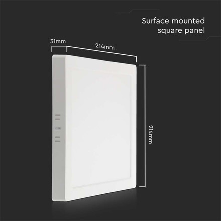 18W LED Backlit Surface Panel - Square 6500K