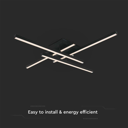 LED Плафон за таван 38W 4000K Черен SKU 14995 V-TAC