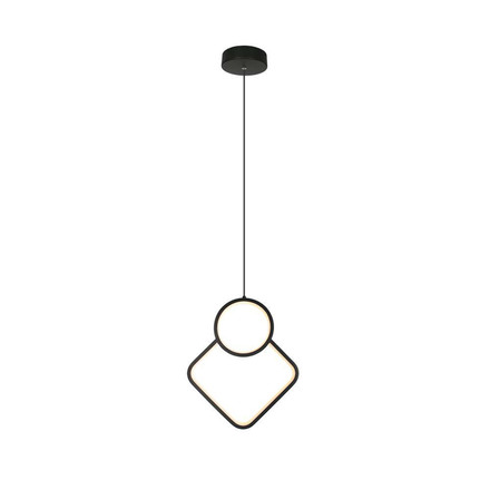 12W LED Designer Metal Hanging Lamp 280*1800MM Black Body 3000K