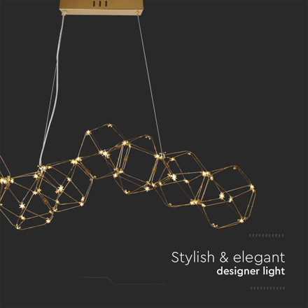 LED Полилеи за таван 20W 3000K Златист SKU 15339 V-TAC