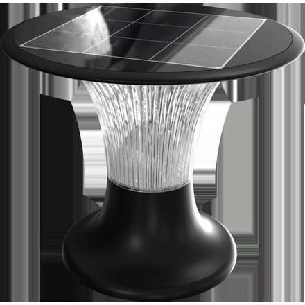 LED Соларна Наземна Лампа 15W Диамант Черна CCT SKU 23005 V-TAC