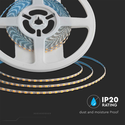 LED Лента 6500K 120 диода 8W на метър SMD 2835 Double PCB 3mm SKU 23026 V-TAC