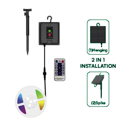 LED Соларен Сет Лента RGB IP67 SKU 23046 V-TAC