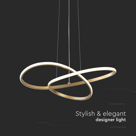 LED Полилеи 20W 3000K Ф500 Златиста SKU 8014 V-TAC