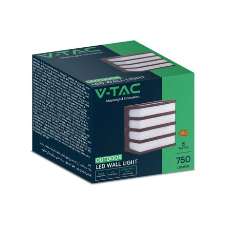 LED Аплик за стена 8W 3000К Кафяв SKU 10284 V-TAC