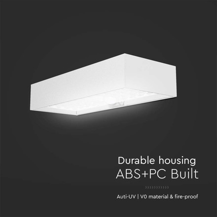 6W LED Solar Wall Light Brick Lithium Battery White 4000K