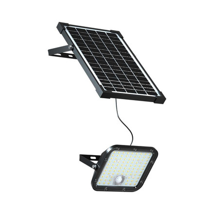 30W LED Solar Floodlight LiFePo Battery 3.7V Black 6000K
