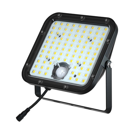 30W LED Solar Floodlight LiFePo Battery 3.7V Black 6000K
