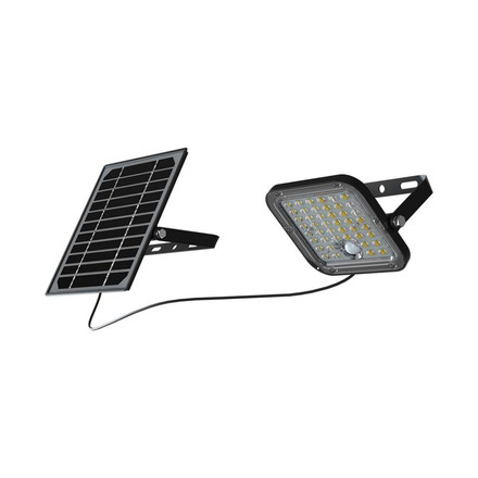 10W LED Solar Floodlight LiFePo Battery 3.7V Black 6000K
