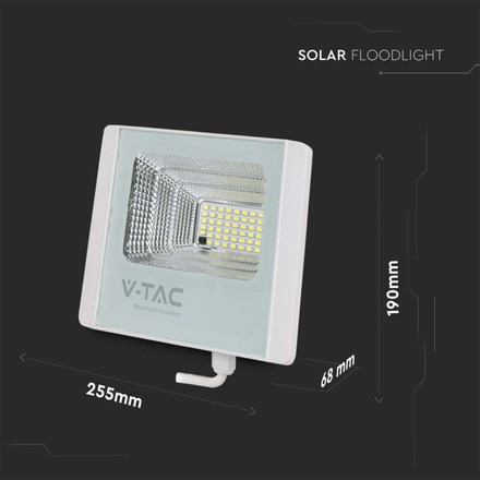 LED Соларен Прожектор 16W 4000K Бял SKU 10406 V-TAC
