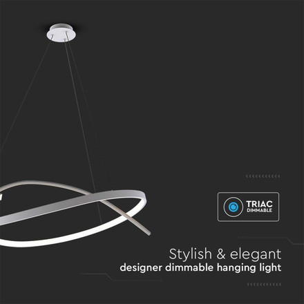 48W LED Designer Hanging Light 800*1200MM Triac Dimmable 4000K White