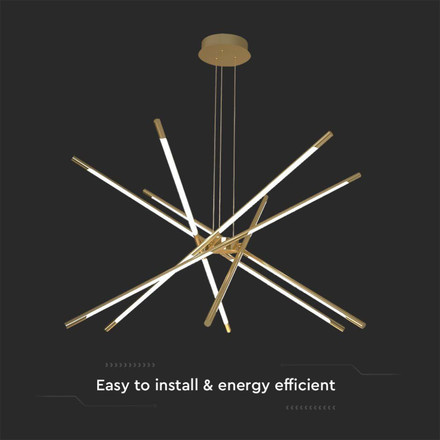 LED Полилеи 50W 3000K Златист SKU 15343 V-TAC